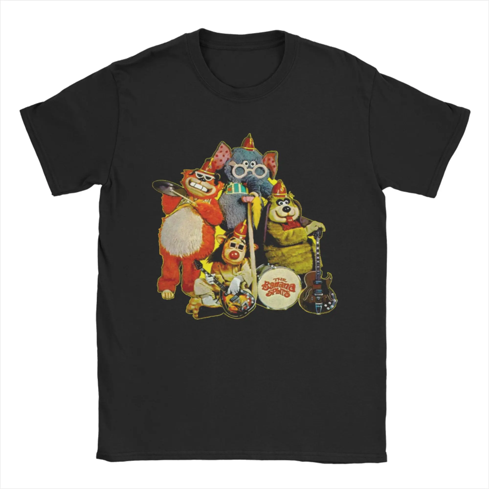 Hip Hop Banana Splits T Shirt Unisex Cotton Short Sleeve  Round Neck Summer Top Tee