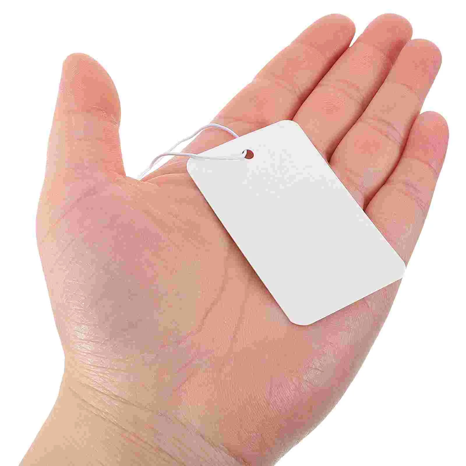 100Pcs Price Tags Jewelry Tags with String Blank Tag with Elastic String Price Tags for Shopping merchandise tags