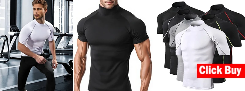 Schnell trocknendes, kurzärmliges Herren-T-Shirt für Fitnessstudio, Laufen, feuchtigkeitsableitend, Rundhalsausschnitt, Training, Übung, Fitnessstudio, Sport-Shirt, Oberteile, leicht – Detail 2