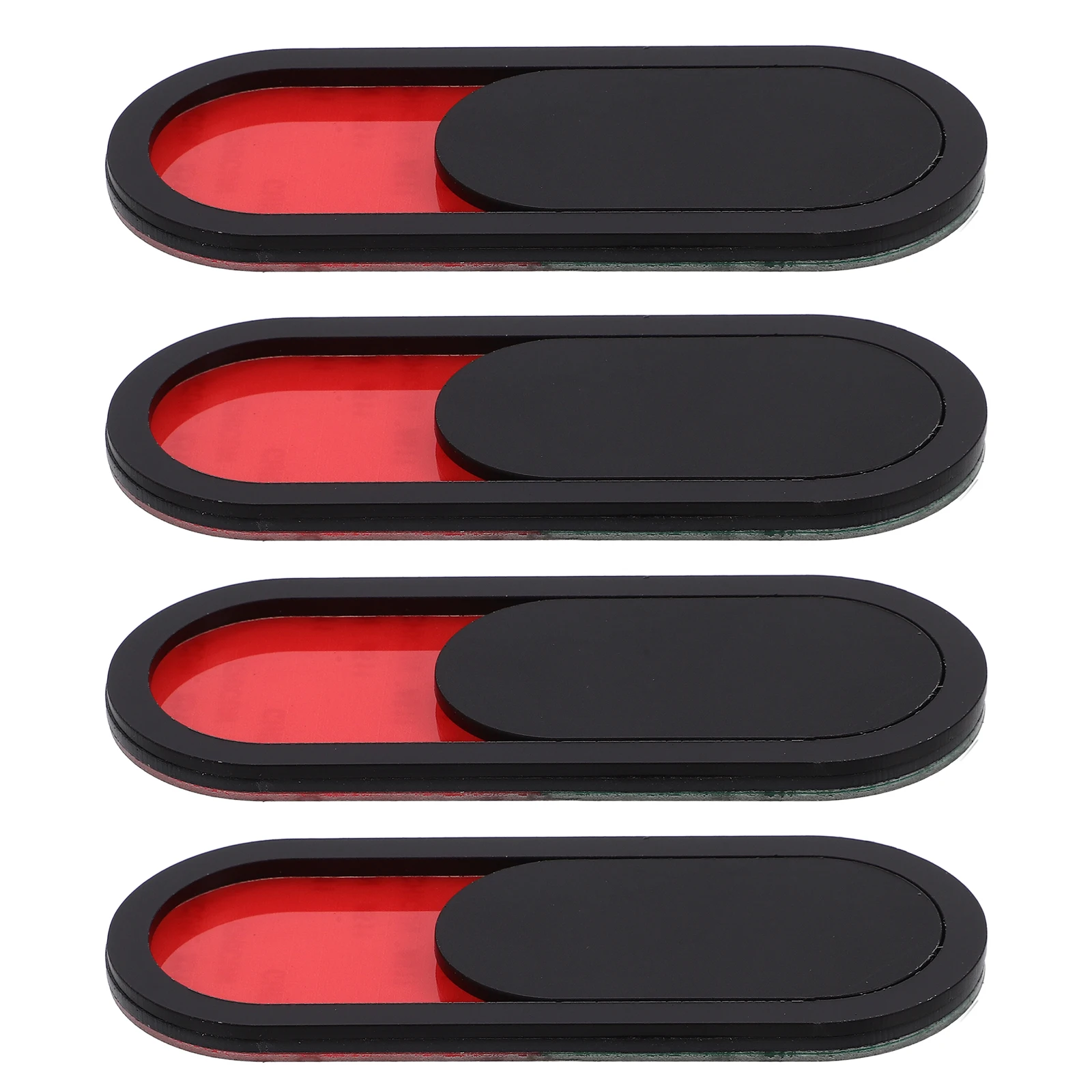 

4pcs 10x4cm Black Blank Slider Door Signs Occupied Vacant Office Conference Room Indicators Strong Adhesive Easy Install Toilet