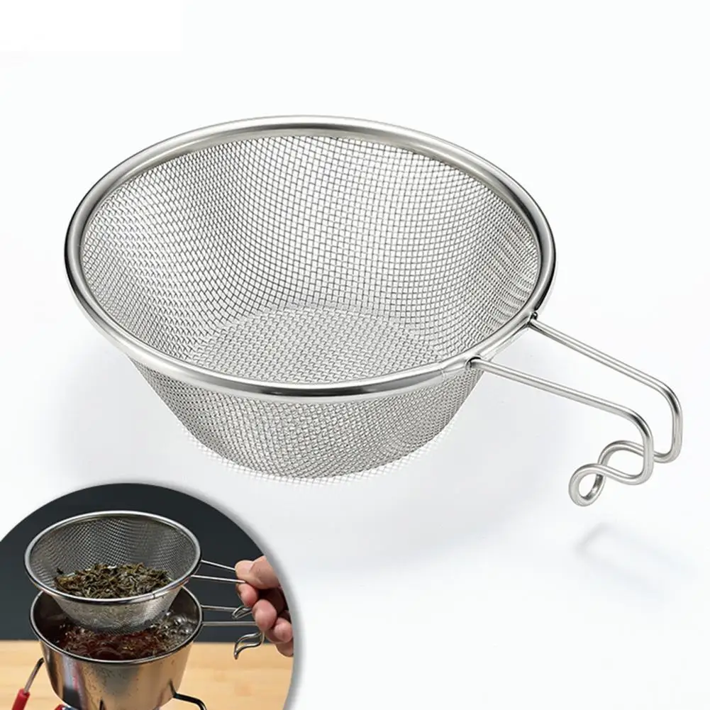 310ML filter colander multi-function anti-rust food grade fine mesh filter spoon whisky vegetable scraper kitchen tool