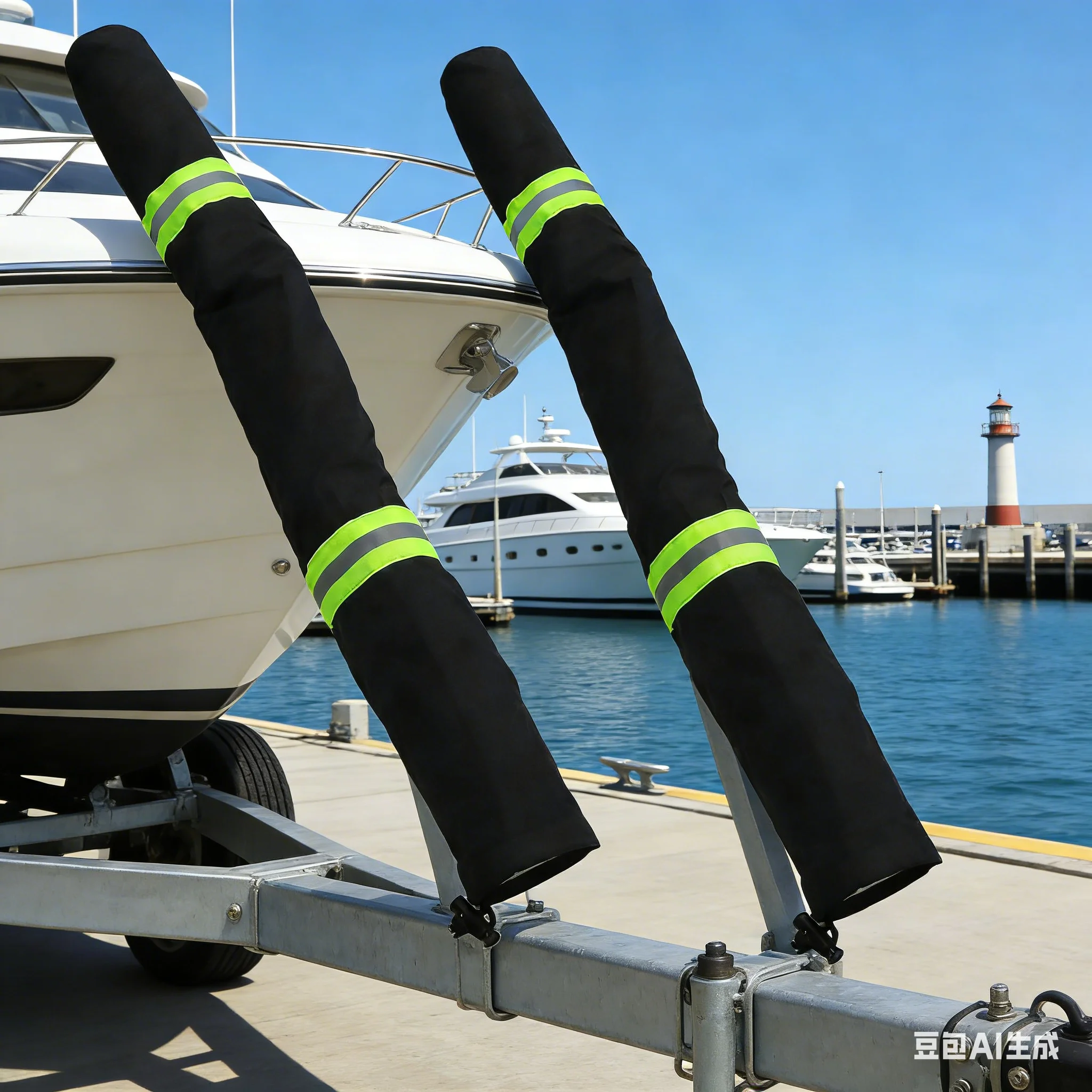 

2 шт. защитных чехлов для направляющих стержней лодочного прицепа, 36 дюймов, с отражающими полосами, для всех видов каяков/лодок/прицепов/моторных лодок