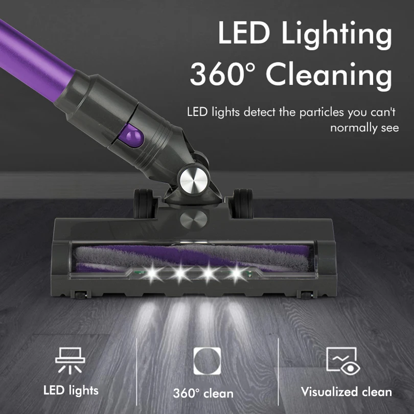 V14 Handheld Cordless Vacuum Cleaner 250W 28kPa Suction Power Vertical Multi-function Handheld Sweeper Mopping Machine
