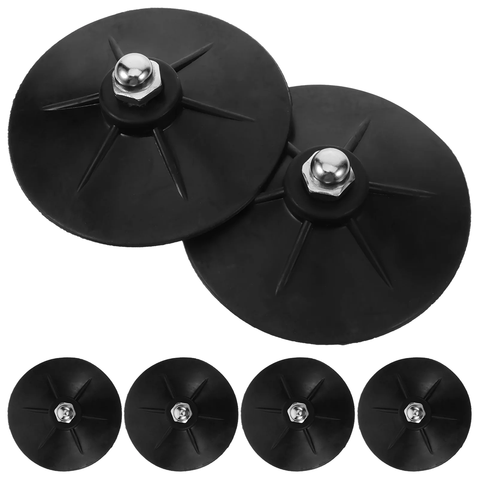 

6 Pcs Sand Bags Sandbag Sucker Stable Boxing Parts Rubber Suction Cups Base Replacement Black