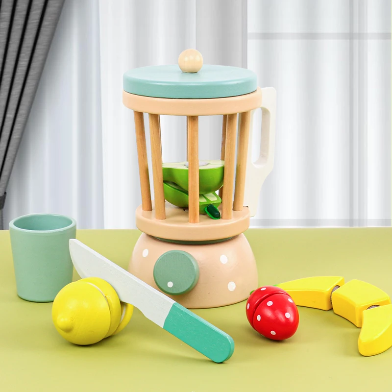 Presse-agrumes de cuisine en bois, Machine à jus de Simulation pour enfants, jouets éducatifs interactifs Parent-enfant de la maternelle