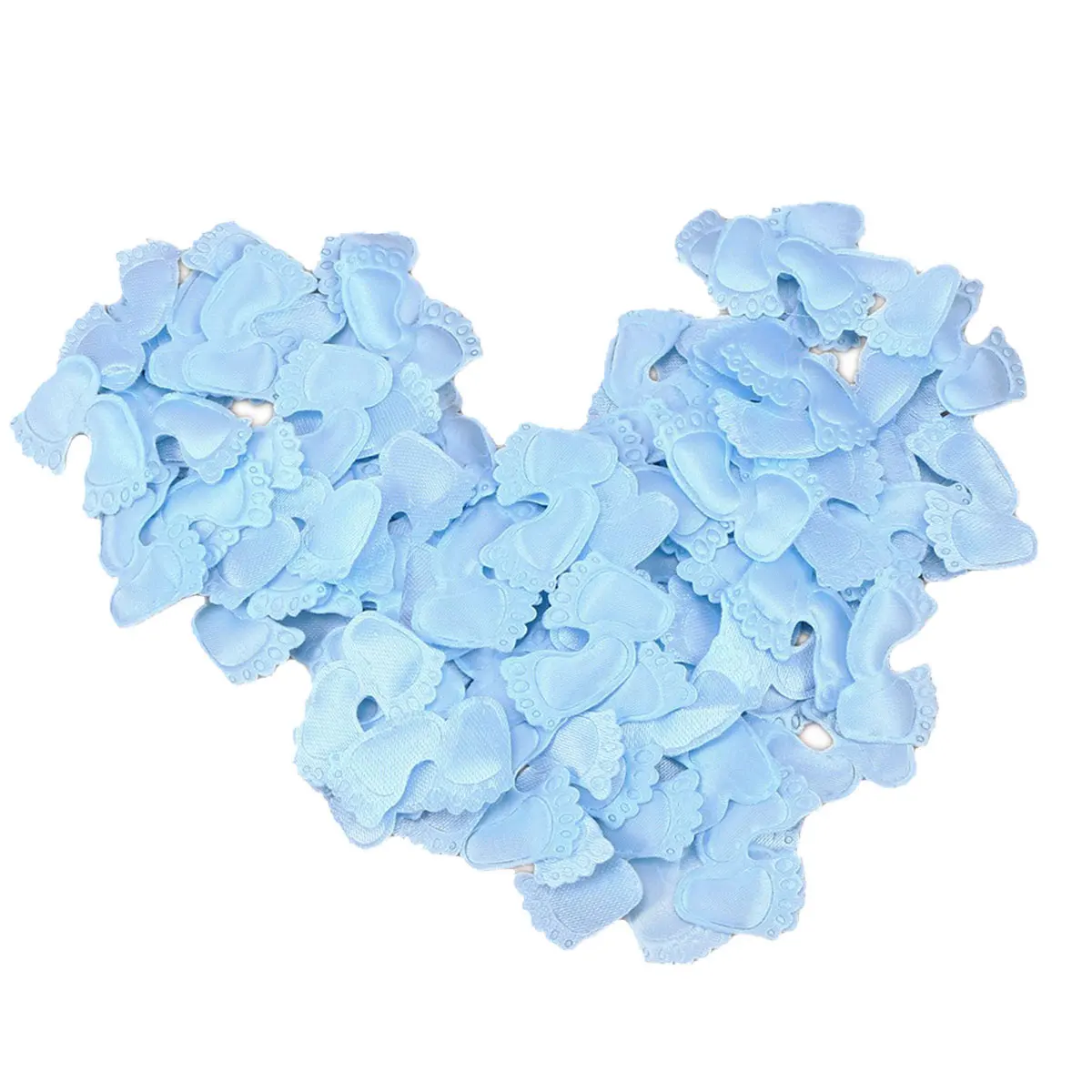 

Creative Cloth Footprint Decor Blue Baby Shower Stickers Confetti Props Table Balloon DIY Decorations Party Atmosphere