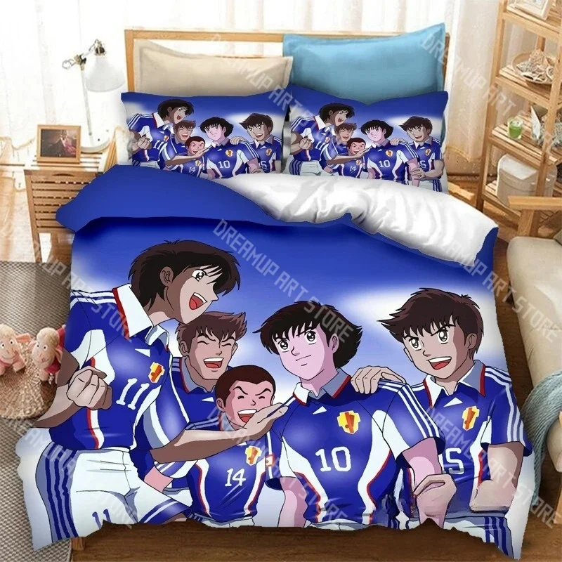 3D Print Captain Tsubasa Anime Bedding Set Twin Queen King Full Size Duvet Cover Pillowcase Bed boys girls Adult Home Textiles