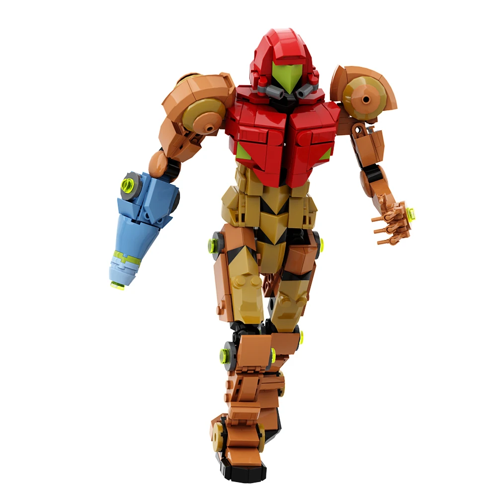 Gobricks MOC Sc-fi gry Metroides Mecha Model robota zestaw klocków high-tech Samus Aran Metroids Idea maszyny klocki zabawka