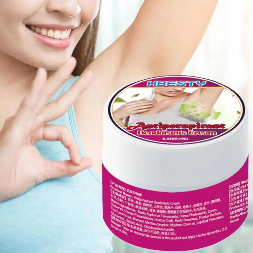 Underarm Odor Cream For Body And Underarm Cleaning Deodorizing And Body Anti Sweat Care Cream Plant Lasting Fragrance 10g G8J9