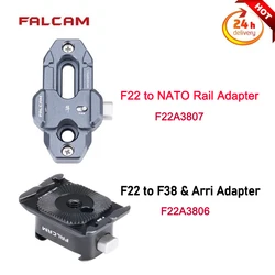 FALCAM F22 to NATO Rail Adapter F22A3807 & FALCAM F22 to F38 & Arri Adapter F22A3806 Quick Release Camera photograph Accessories