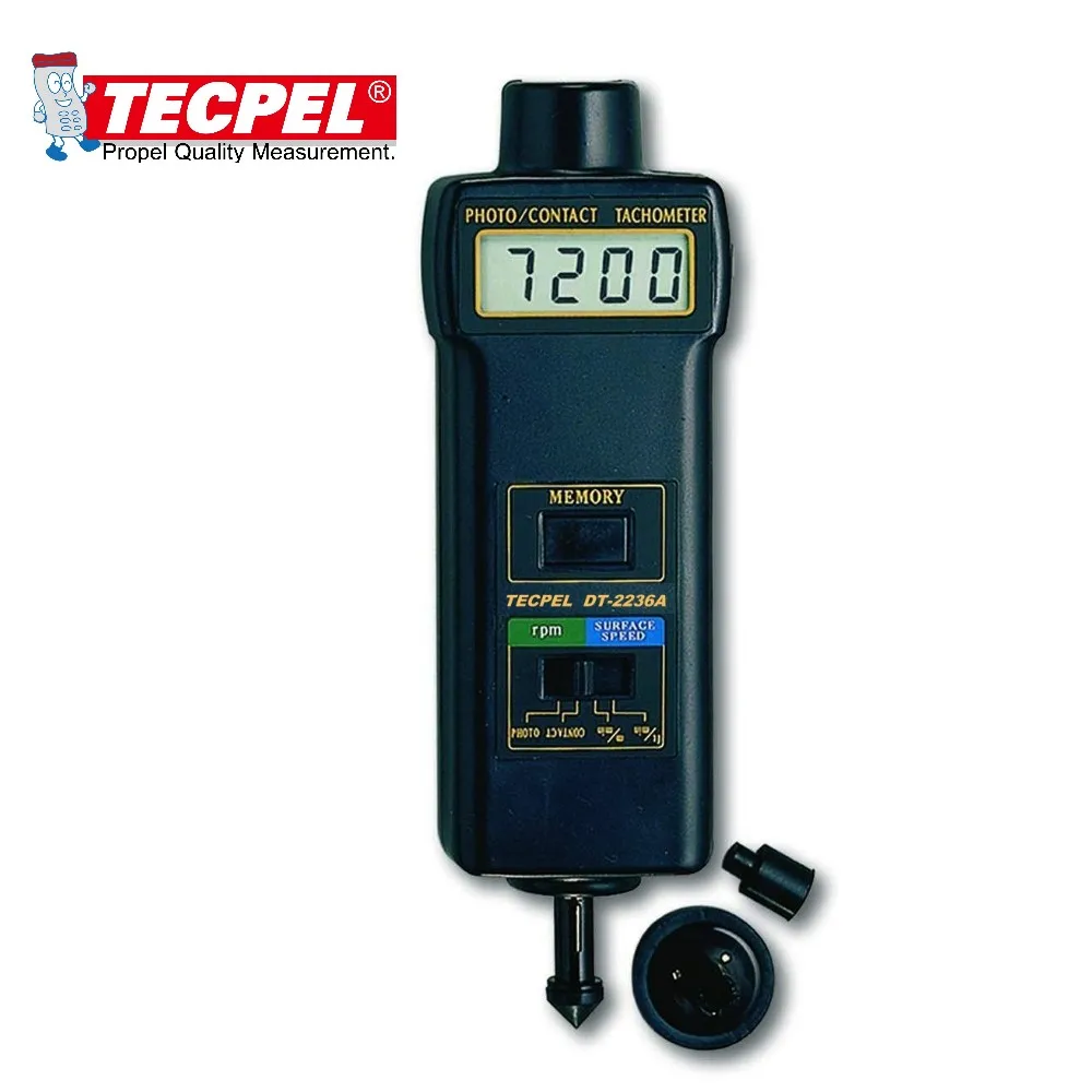 DT-2236A Optical Tachometer Contact Non Contact Digital Tachometer