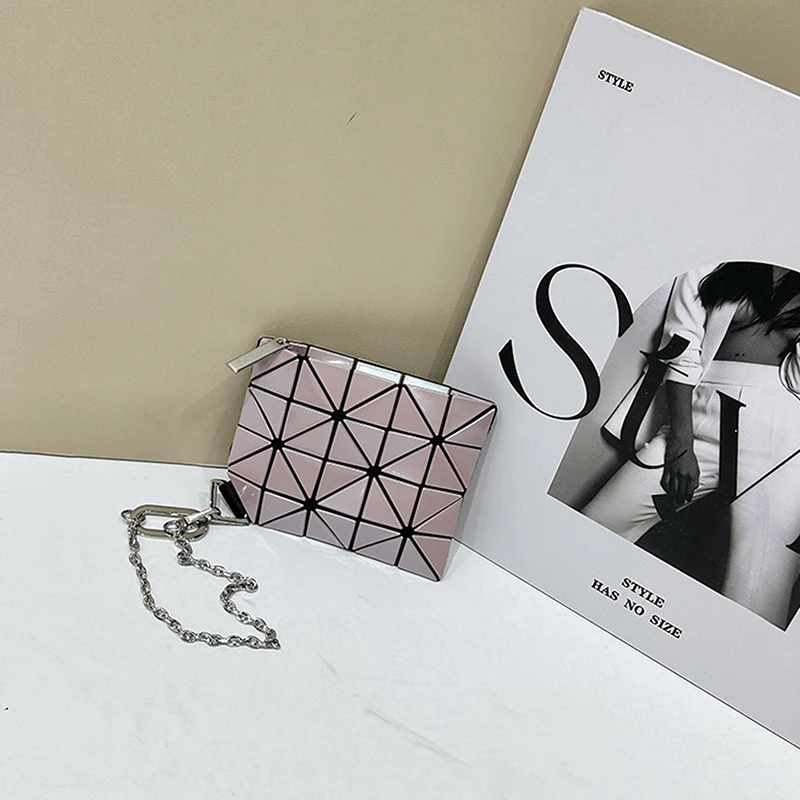 แฟชั่นเรขาคณิตผู้หญิงเก็บกระเป๋าเล็กกระเป๋ากุญแจกระเป๋าใส่เหรียญกระเป๋าสตางค์ผู้หญิง