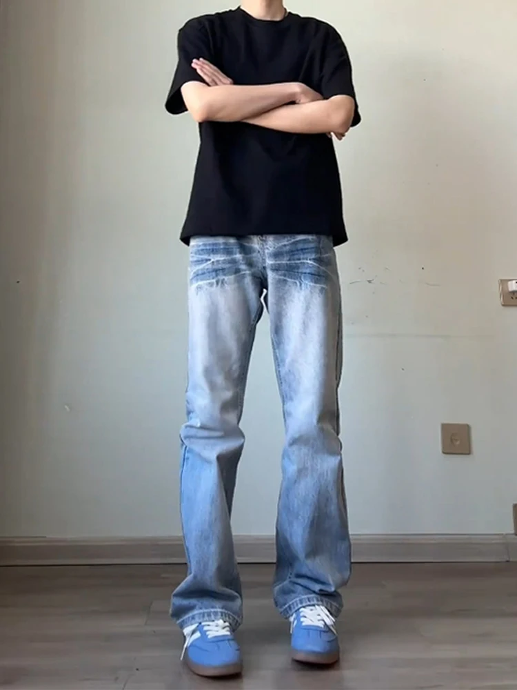 

Мужские джинсы Blue Waed с принтом «Молния», прямые, в стиле High Street, с эффектом Cleanfit, износостойкие, повседневные, молодежные, модные