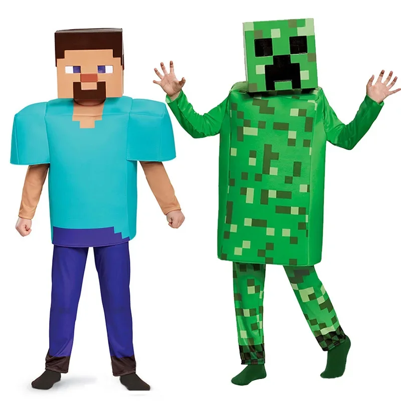 أزياء الهالوين التنكرية الماسية ستيف درع الزي أداء عالم علب استخدام خاص إنتاج صيني فريد جديد