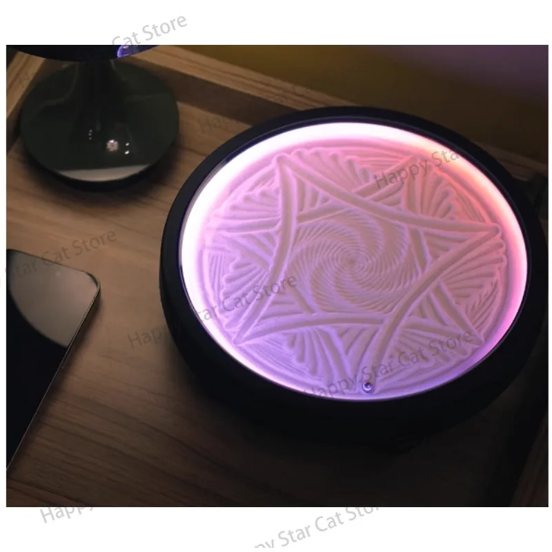 Mini Sand Art Robot Desk Ornament Creative Stress Relief Decor for Office And Home