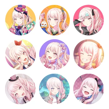 โครงการ SEKAI อะนิเมะ Akiyama Mizuki Nightcord Vol.2 50 มม.โลหะเข็มกลัด Pins