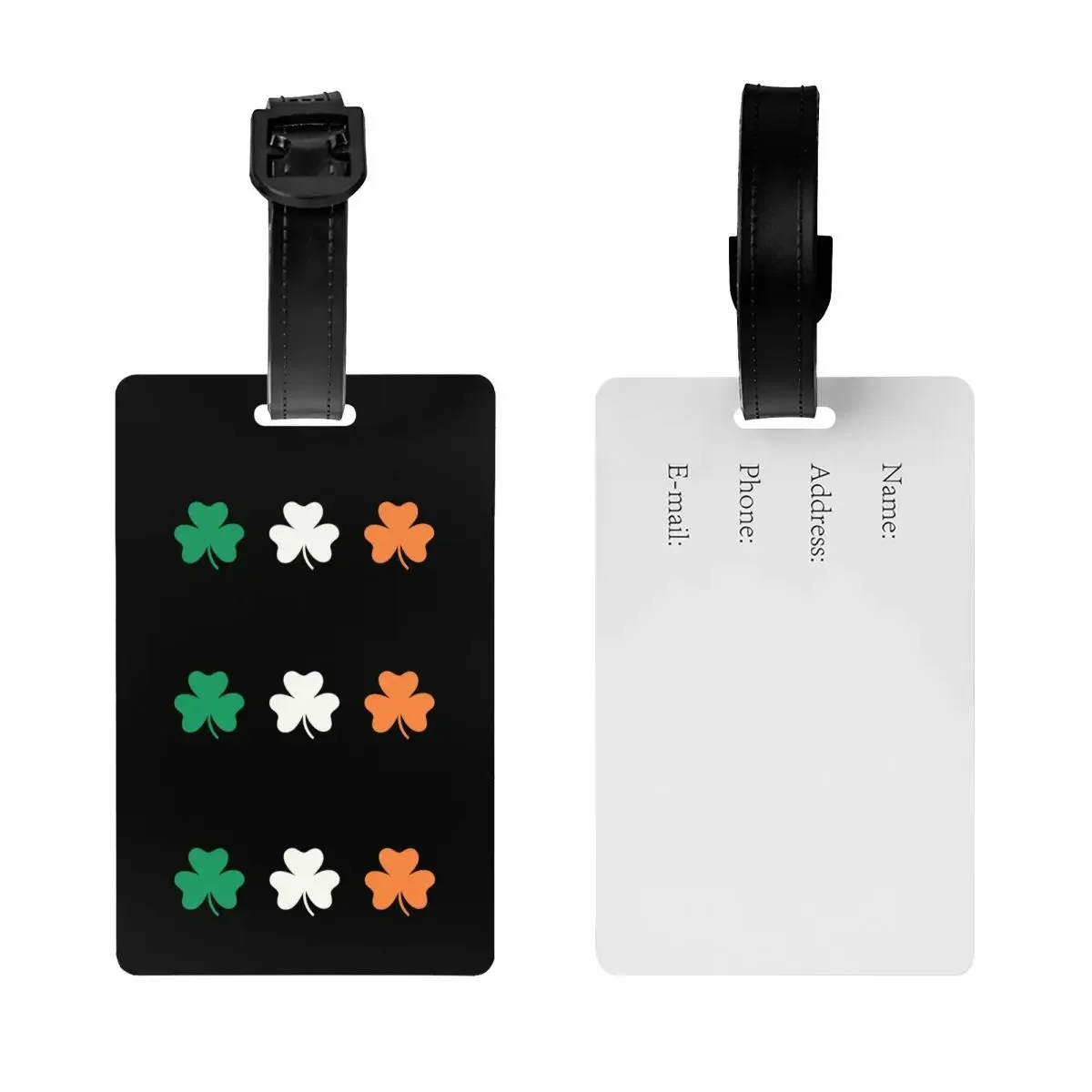 Shamrock Ireland Flag Luggage Tag Custom Irish St Patricks Day Baggage Tags Privacy Cover Name ID Card