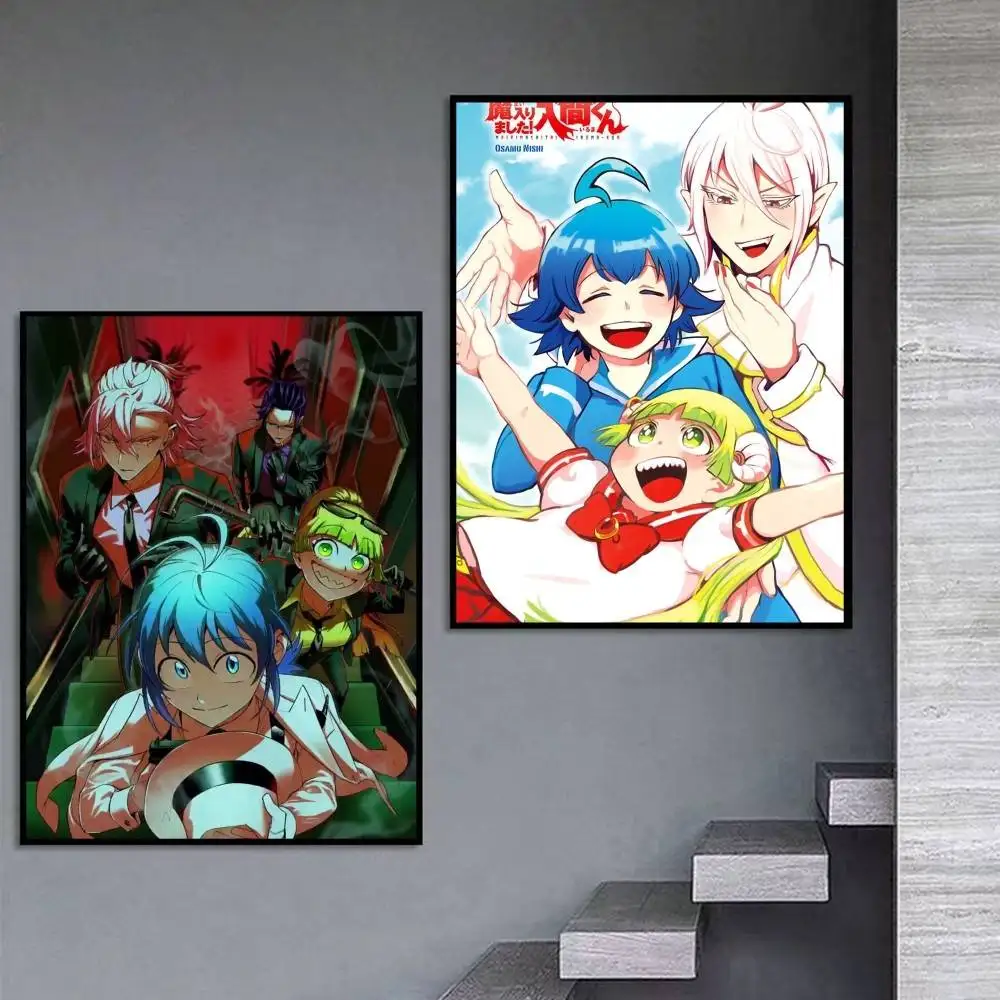 W-Welcome to D-Demon School Iruma Kun Poster Self-adhesive Art Waterproof Paper Sticker Coffee House Bar Room Wall Decor