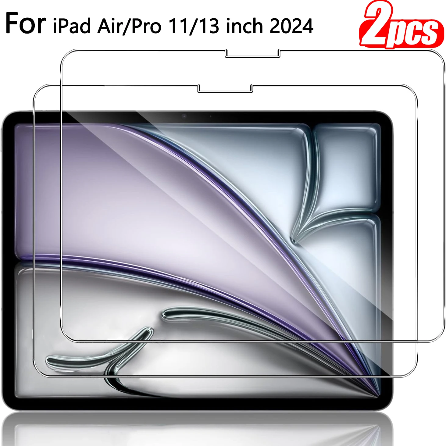 2Pcs Tempered Glass For iPad Air 11 13 inch 2024 Screen Protector Tablet Anti Scratch HD Protective Film For iPad Pro 11 13 2024