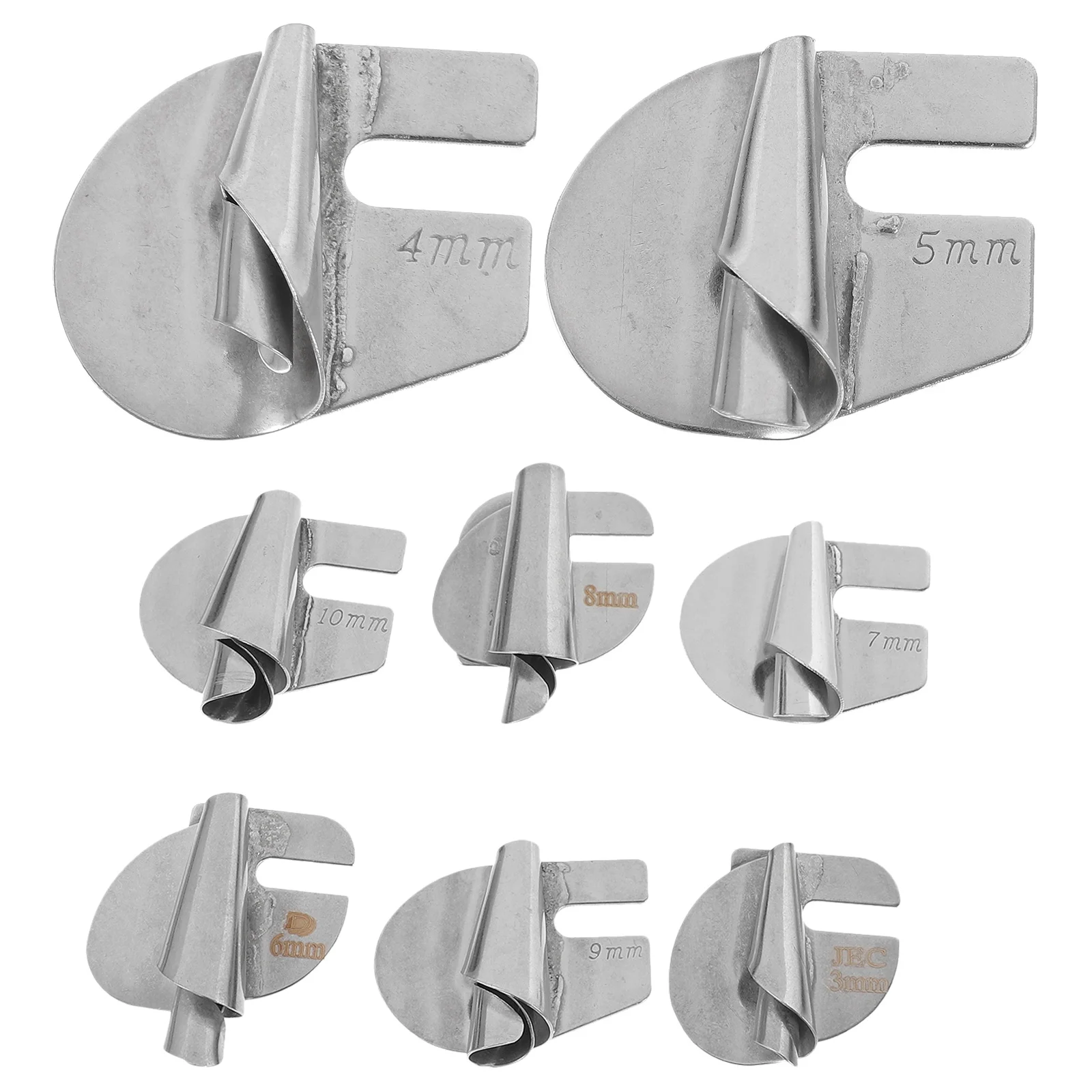 

8Pcs Metal Sewing Machine Binder Small Seamer Accessory Durable Hemming Tool for Sewing Rolled Hem Foot Seamer Accessory