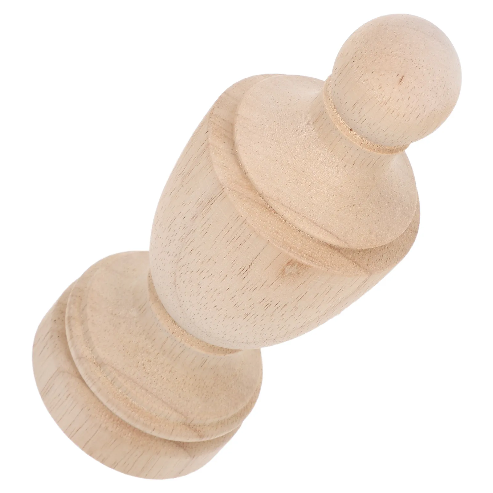 Wood Finial Unfinished Decorative Column Topper Rustic Craft Bed Post Finial Curtain Rod Cabinet Decor Woodworking DIY Supplies