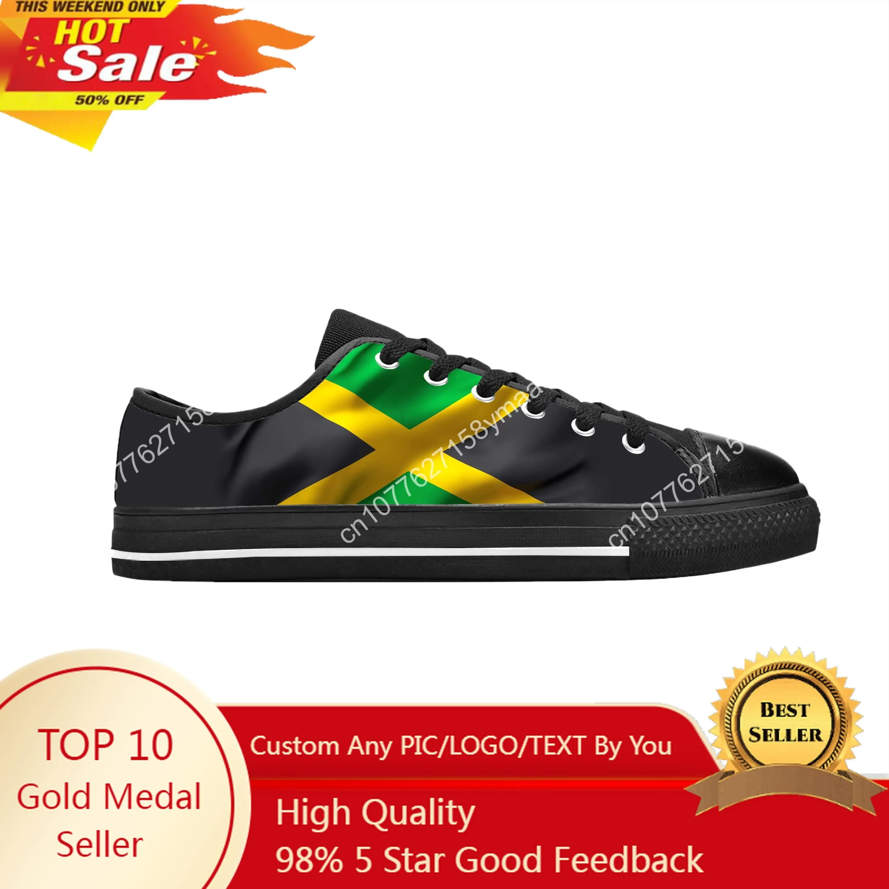 

Jamaica Jamaican Lion Flag Patriotic Pride Fashion Casual Cloth Shoes Low Top Comfortable Breathable 3D Print Men Women Sneakers
