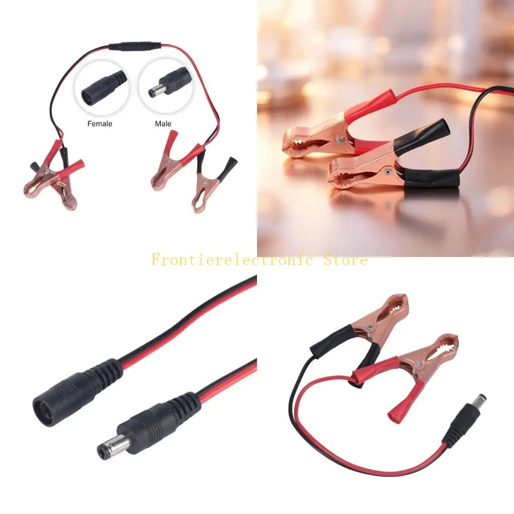 G8DB Battery Wiring Cable, 5.5 x 2.1 mm, Polarity Guide Clamps, 27