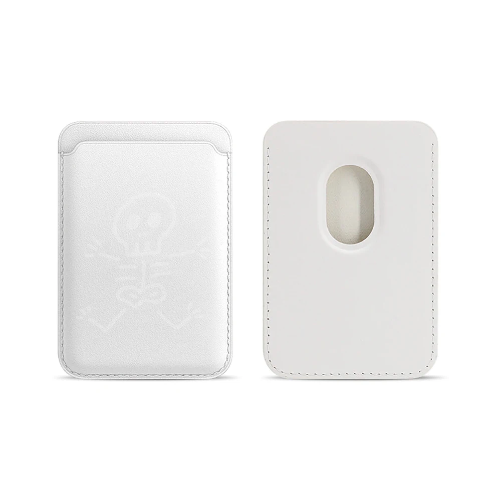 Leder-Kartenhalter Künstlerischer Totenkopf-Geldbörsen-Cover Telefonkartenhalter für Magnetische Hülle Geeignet für alle iPhones für Magsafe Karten-Handytasche – Detail 5