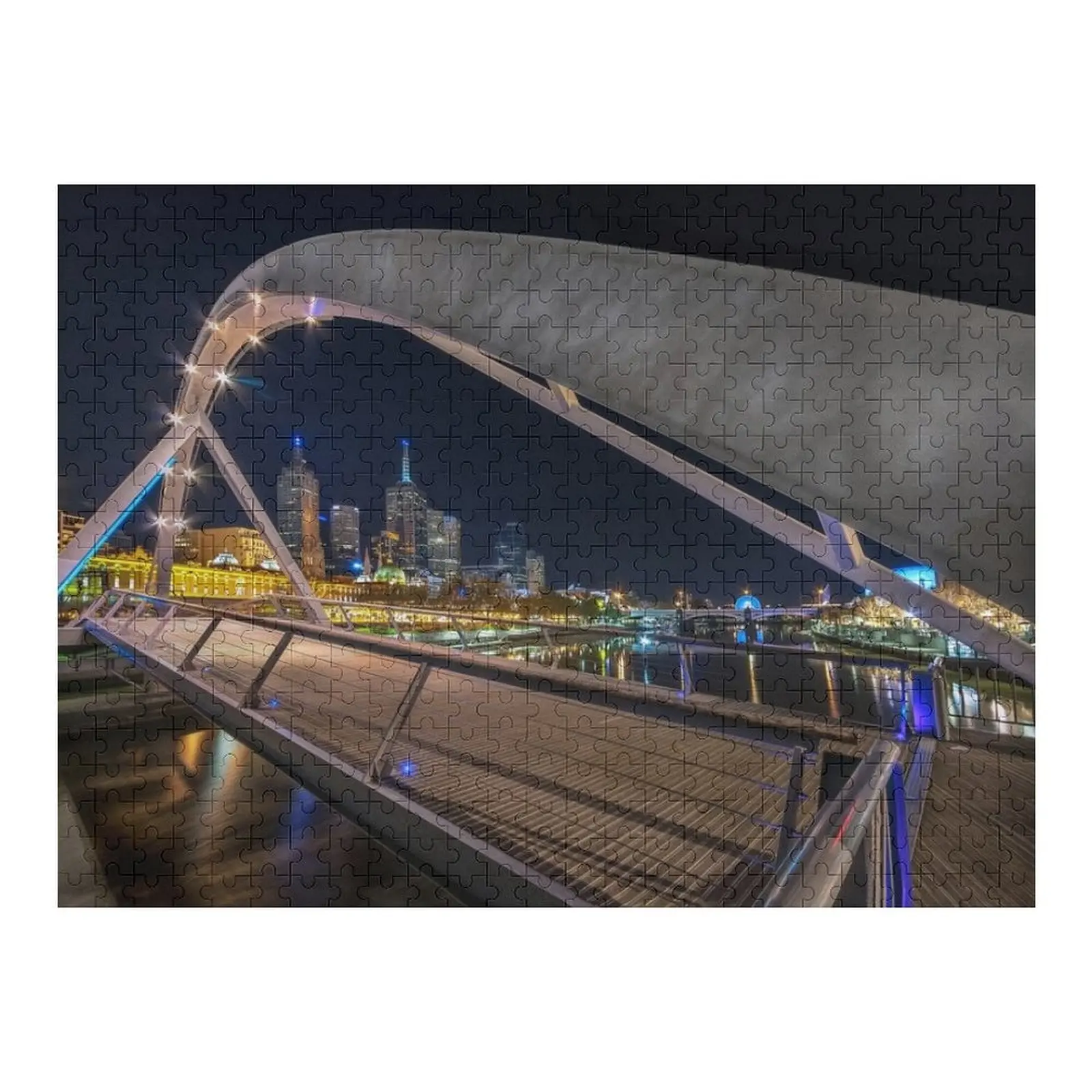 

Southgate Bridge At Night Jigsaw Puzzle Customizable Gift Woodens For Adults Puzzle