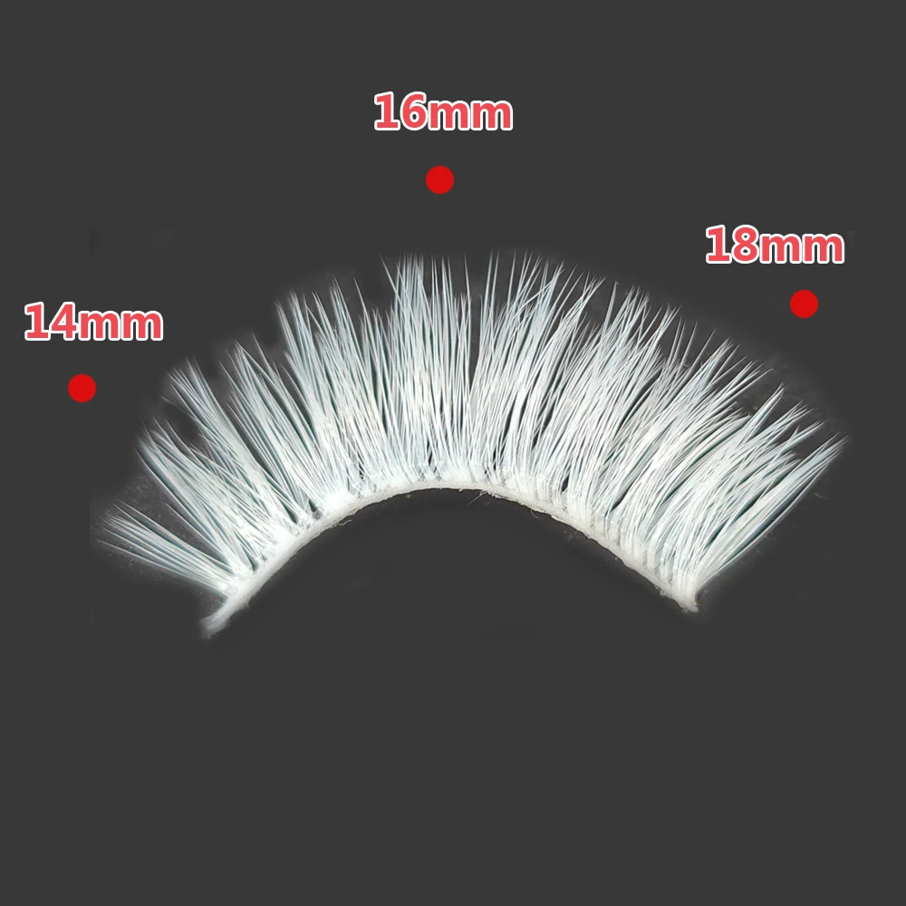 3 أزواج ماكياج الأبيض الرموش الصناعية طويلة سميكة واضح الفرقة مظهر دراماتيكي الأبيض وهمية رموش تمديد الهالوين عيد الميلاد Satge