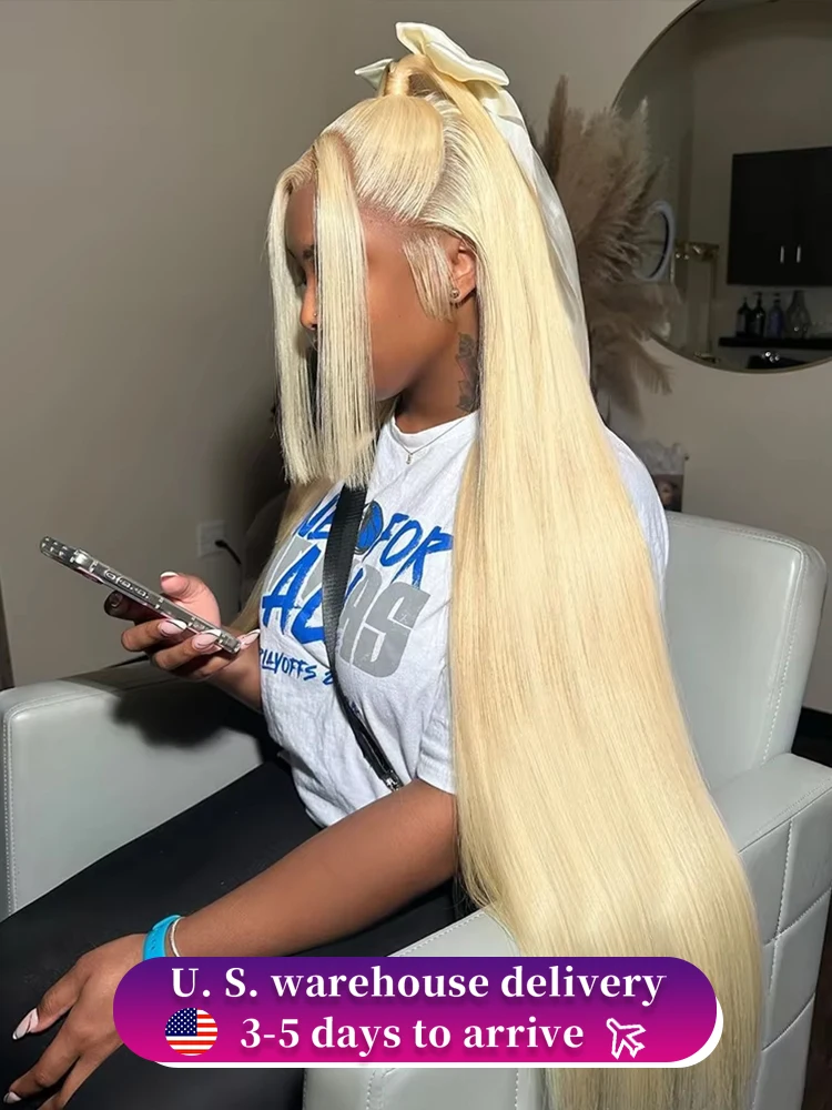 

42 дюйма 200% волосы Remy 13x6 прямой блондин 613 Hd парик фронтальной части шнурка бразильский 13x4 прозрачные парики фронта шнурка цветные человеческие волосы