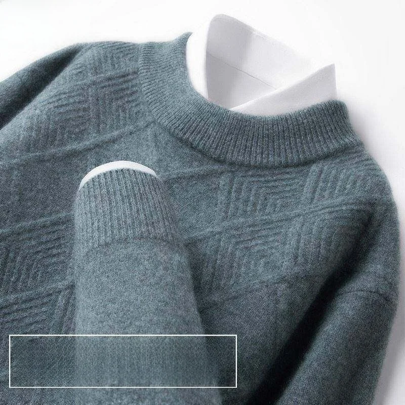 

Men's 00 Wool Knitted Thiened Winter Sweater f High Collar Casual Sle Soft Camere Long Sve Warm Comfortable Base...