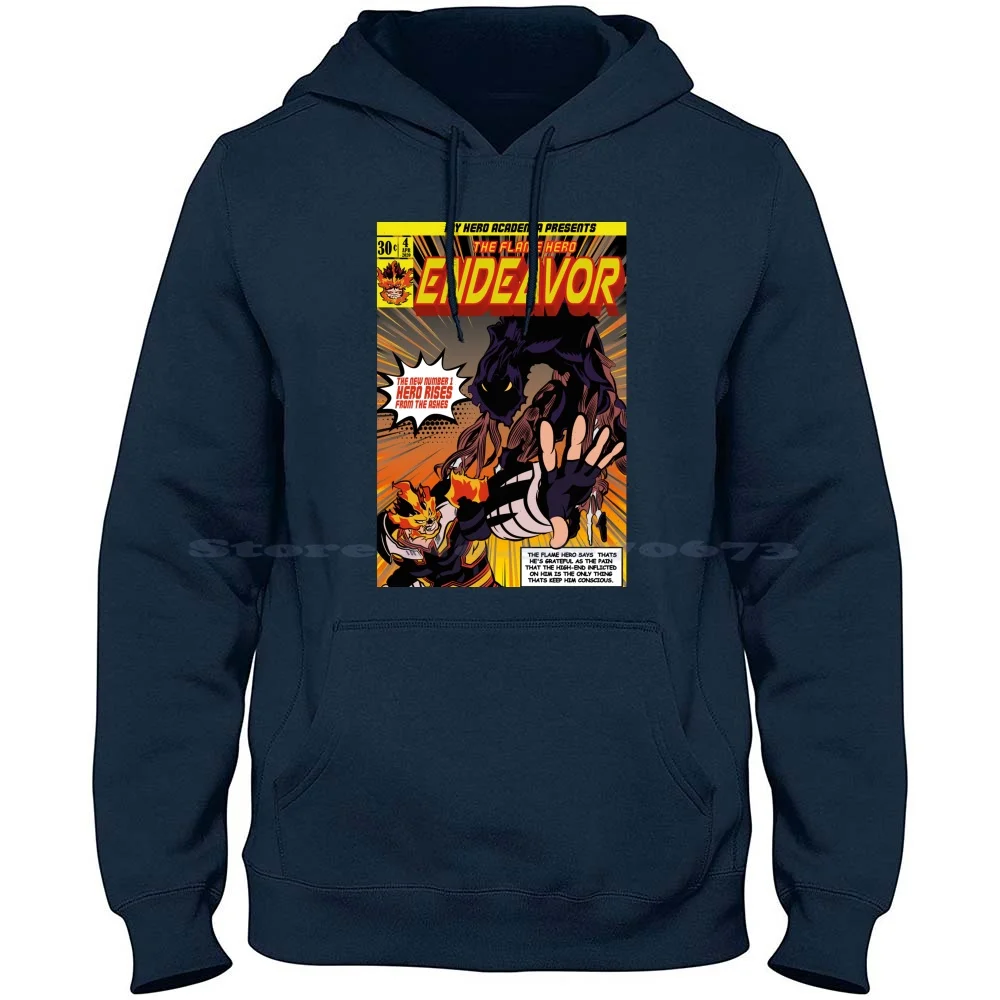 (Bnha) : Endeavor Comic 100% Camiseta con capucha de algodón puro 5 Boku No Hero Academia 5 Temporada 5 Boku No Hero Academia Temporada 5 Deku