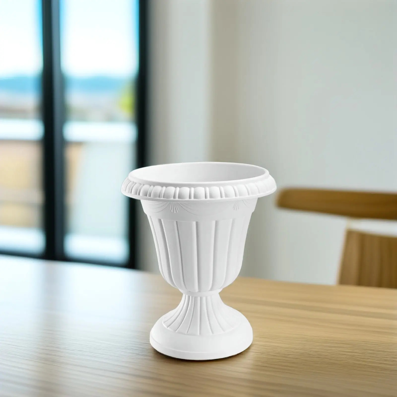 1Set Roman Column Flower Pot Exquisite Plastic Porch Planter Versatile Decorative Flower Planter for Balcony Door Garden Home