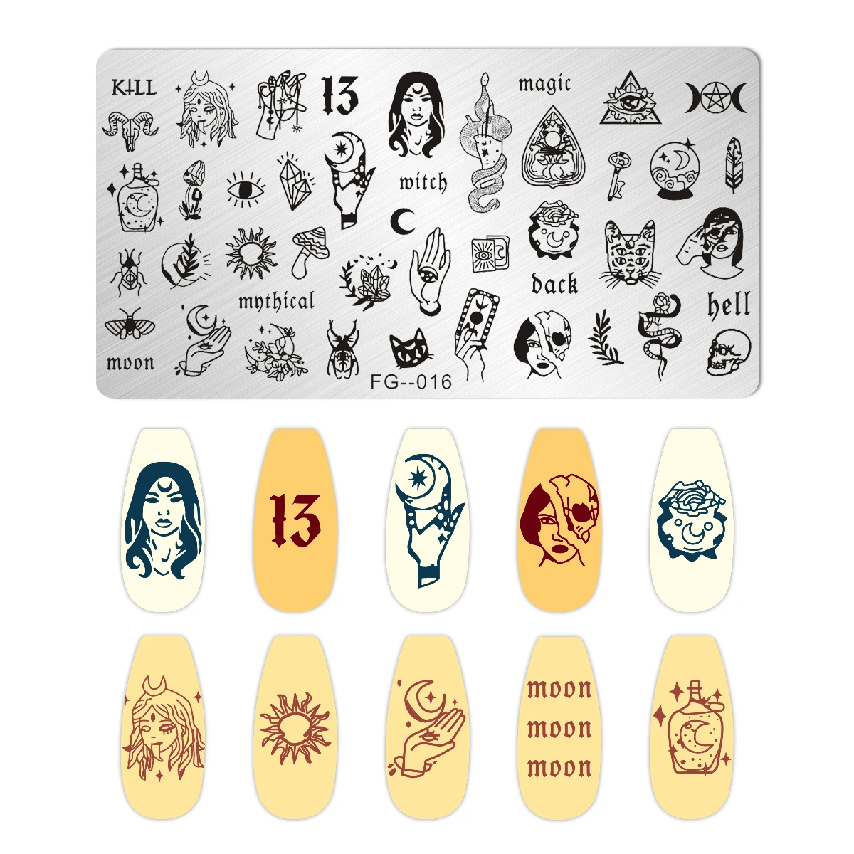 Marble Blooming Nail Stamping Plate Leaf Flower Line Animal Image Nail Stamp Templates UV Gel Polish Printing Plate Nail Tools