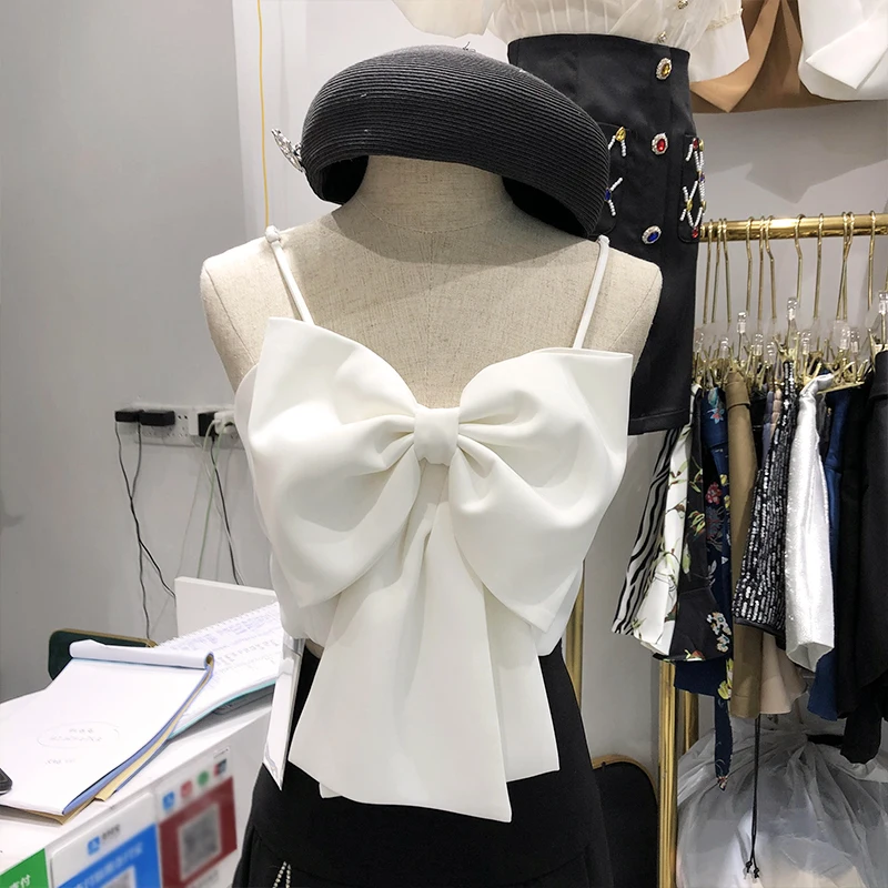 plus Size Women's  Knot Vest Small Strapl Top Spring Summer Faionable Slimming Outerwear Base Layer Svel ...