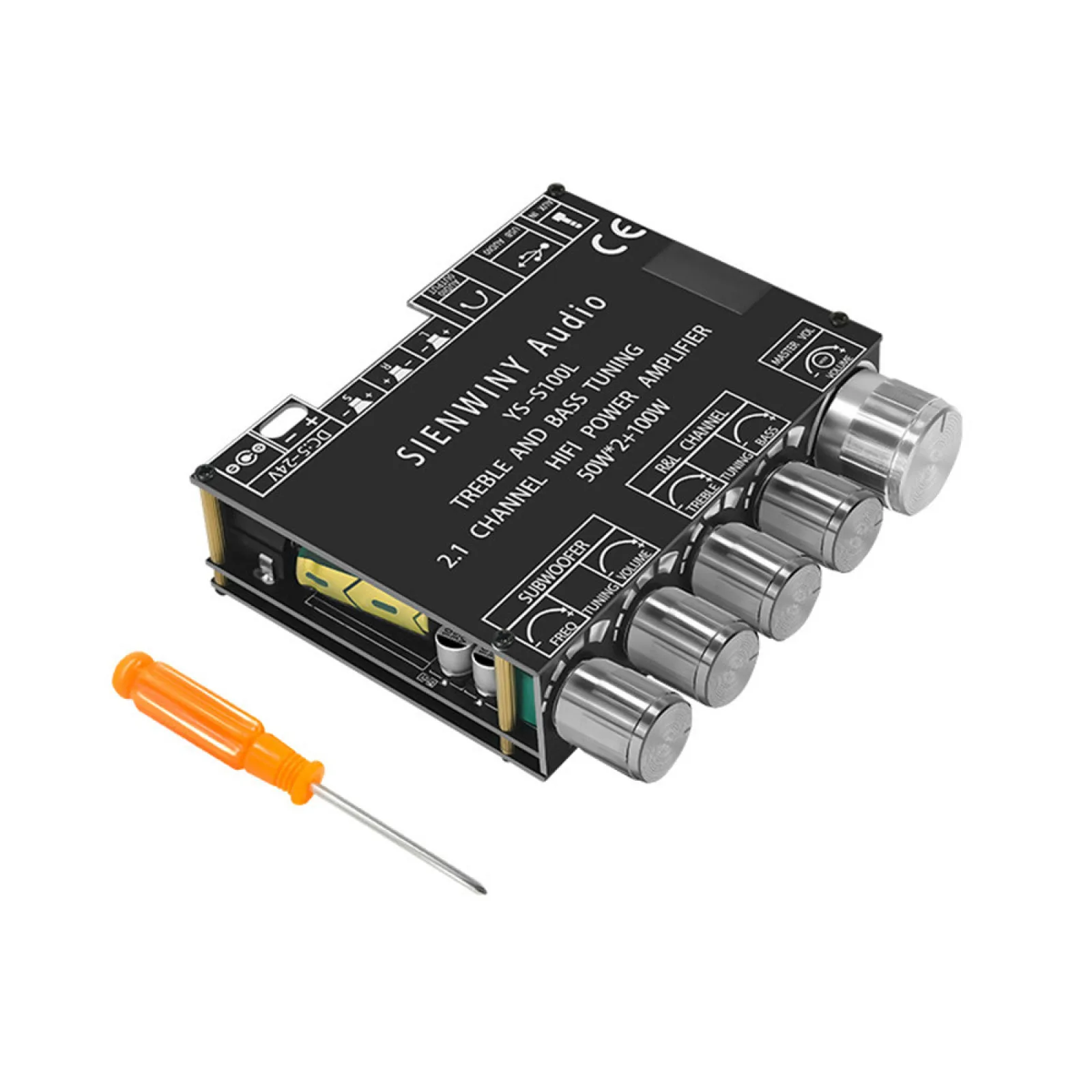 YS-S100L 2.1CH HiFi Bluetooth 5.0 Digital Power Amplifier With APP Control 50W+50W+100W Subwoofer Audio Power Amp Module