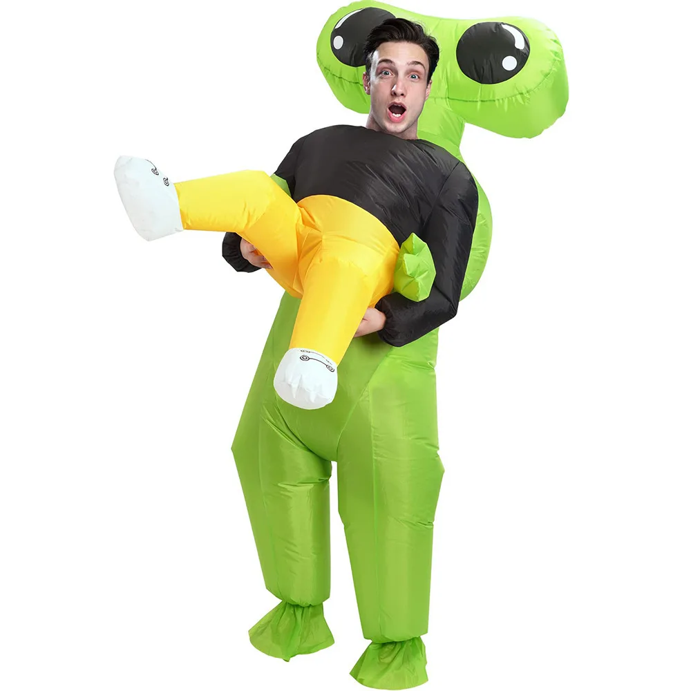 

Alien Costume Adult Inflatable Suit Air Blow up Jumpsuit Men Women Christmas Halloween Cosplay Clothes Festival Stage Wear