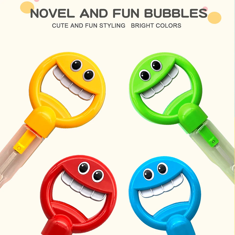 Bubble Wand, 36 Hole Smiling Face Bubble Wand for Kids Outdoor Game Toy,Bubble Machine for Party Favors, Birthday Gifts