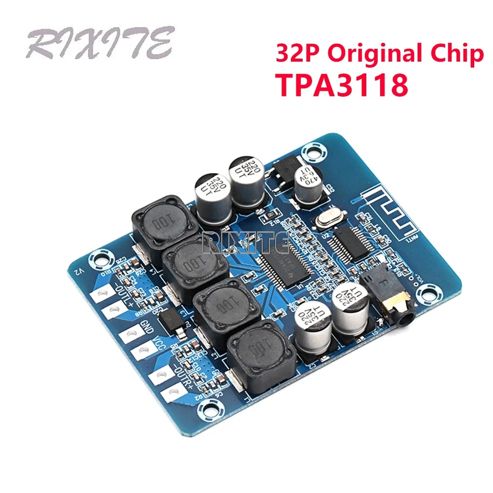 TPA3118 2x45W Dual Channel Stereo Audio Bluetooth Digital Power Amplifier Board Amplificador DC 12V-28V M314 32P Original Chip