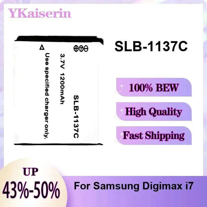 Battery Long Lasting Slb-1137C Slb-0837B Slb-1137D 830-1200mAh For Samsung Digimax I6 I7 L74 NV8 Max