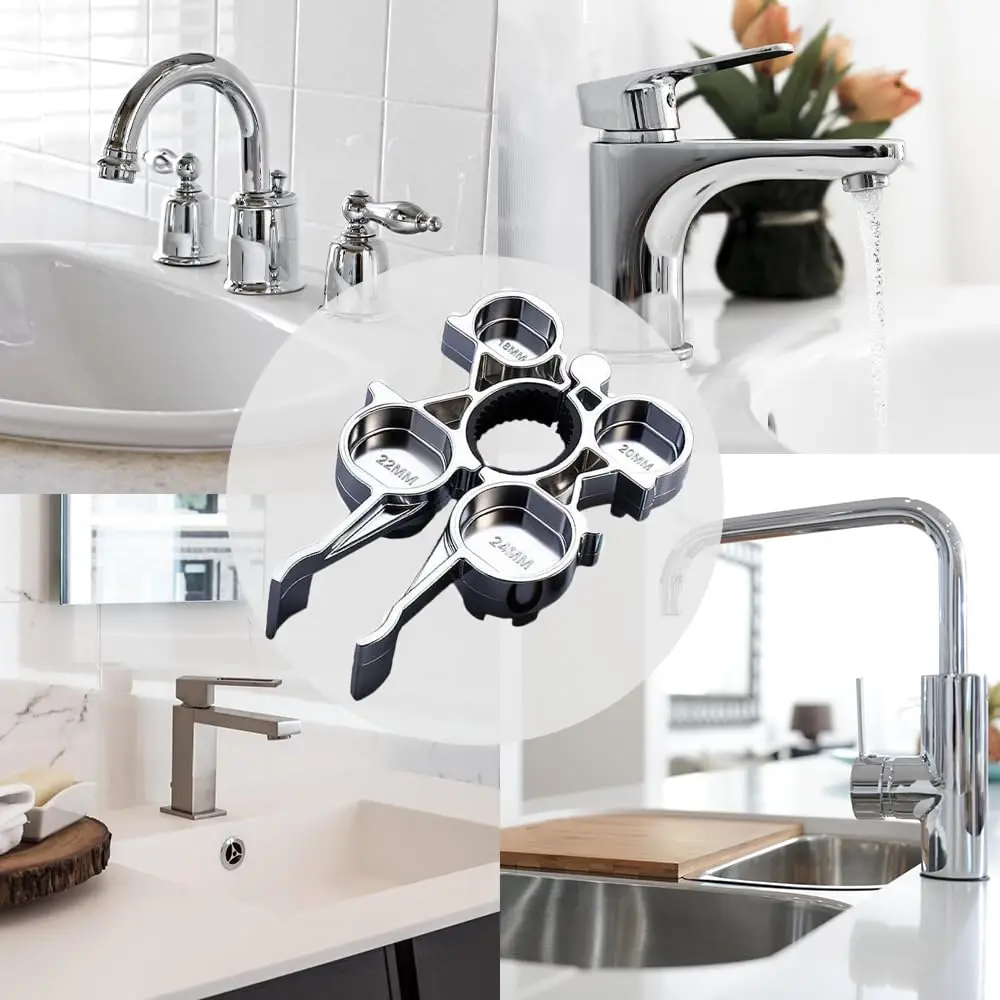 

Многофункциональный инструмент для снятия аэраторов смесителей 12-в-1, универсальный ключ, подходит для большинства размеров