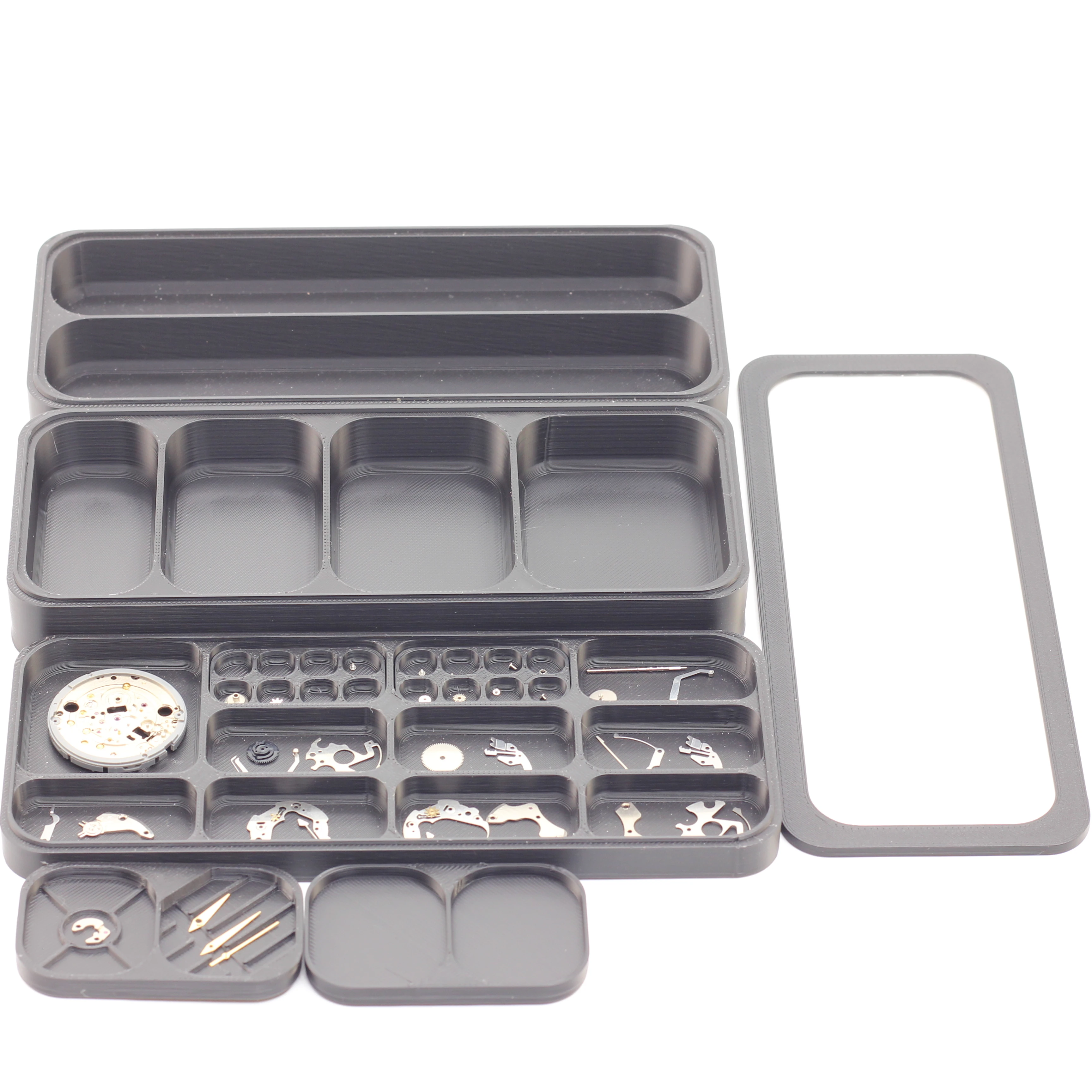 3D Printed Watch Parts Storage Box Compartmentalized   Dustproof Watch Repair Tool Organizer  Portable and Anti Loss