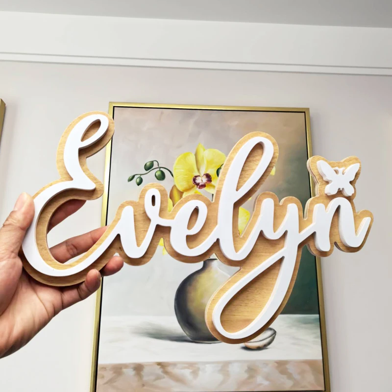 

Custom Wooden Name Sign With Butterflies Girl Room Decor Nursery Name Sign Kids Room Baby Shower
