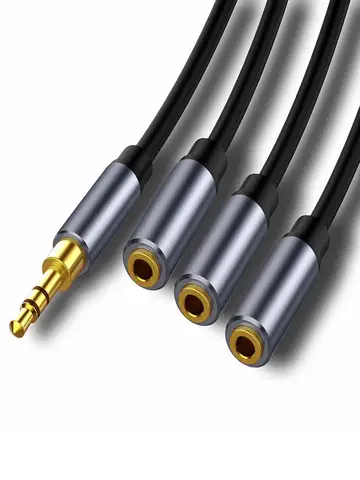 헤드폰 분배기 오디오 케이블 3.5mm 여성 3 남성 잭 3.5mm 분배기 어댑터 iPhone 용 Aux 케이블 Samsung MP3 플레이어