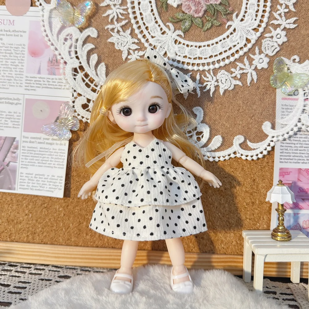 15-17cm BJD Dolls 1/12 Cute Princess Dress Up Doll Doll Toys for Girls Birthday Xmas Gifts 13 Movable Joint 3D Eyes Toy Kids - view 2