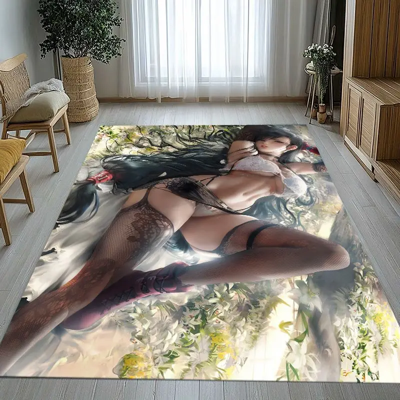 Classic Final Fantasy Games Cartoon Living Room Non-Slip Area Rug Soft Carpet for Bedroom Kids Playroom Sofa,Home Decor Doormat