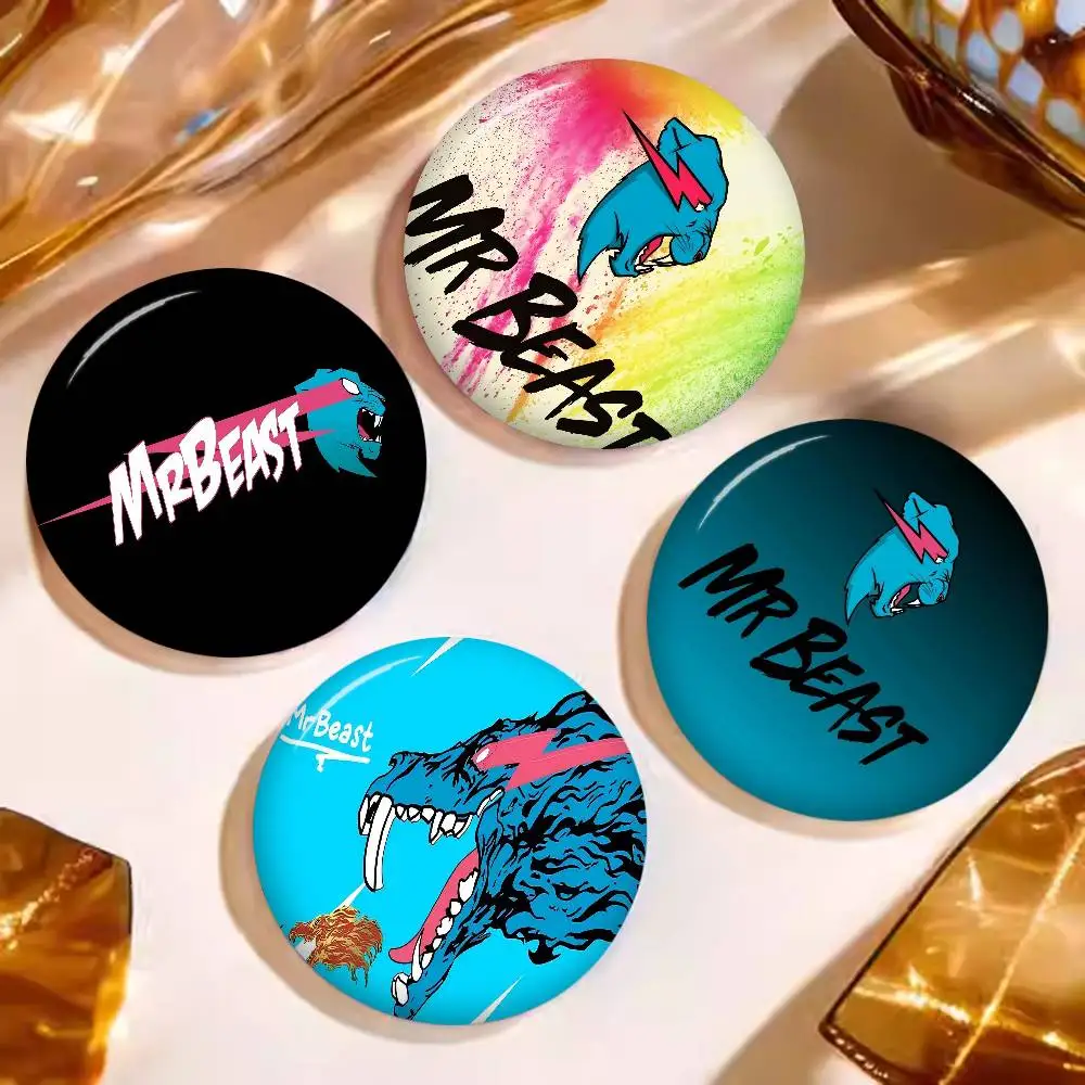 Game Blogger Mr-Beasts 58mm Handmade Brooch Cartoon Cosplay Badge on Backpack Jewelry Accessories Gifts