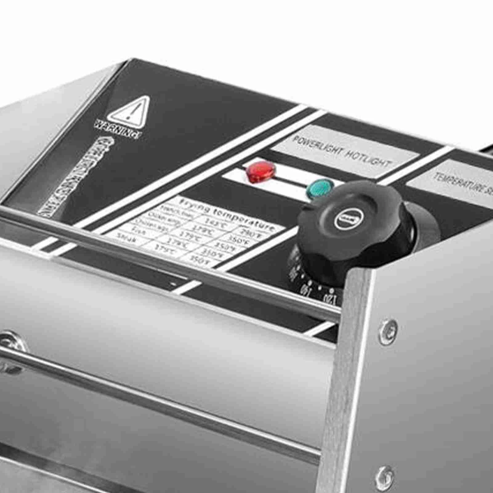 多機能 6L 電気フライヤー取り外し可能なオイル濾過バスケット 1500 ワットステンレス鋼自動サーモスタット魚フライ