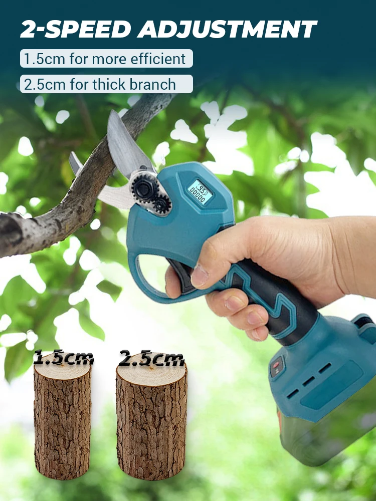 

For Makita 18V Battery Cordless Brushless Orchard Pruning Shears With LCD Display Tree Branch Electric Garden Tool